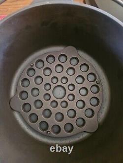 Wagner Ware N° 7 Drip Drop Roaster Four Hollandais #1267 Fonte vers 1922