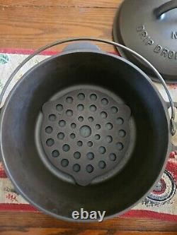 Wagner Ware N° 7 Drip Drop Roaster Four Hollandais #1267 Fonte vers 1922