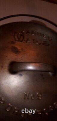 Wagner Ware N° 9 Drip Drop Ronde Rôtissoire Dutch Oven Pot avec Couvercle en Fonte