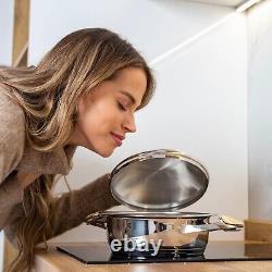 Zepter URA Chef-d'œuvre batterie de cuisine en acier inoxydable casserole antiadhésive 2Qt faitout